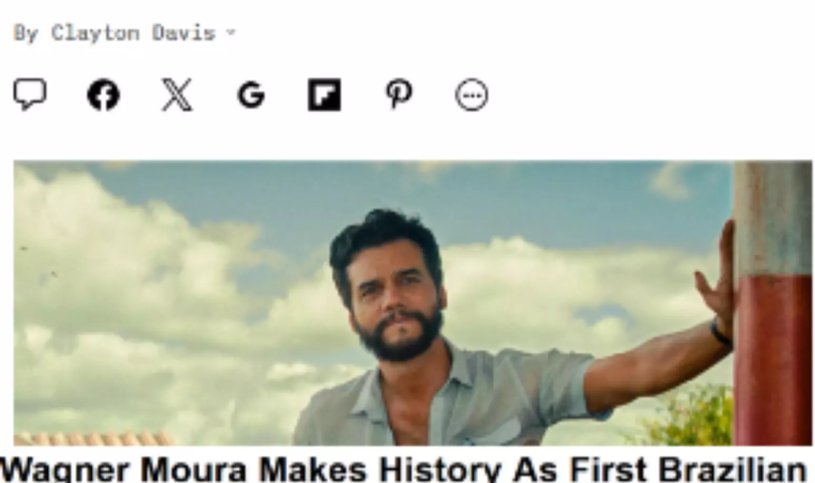 Veja a repercussão internacional das indicações de Wagner Moura e “O Agente Secreto” ao Oscar 52 Veja a repercussão internacional das indicações de Wagner Moura e “O Agente Secreto” ao Oscar