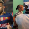 neymar leva filha exposição