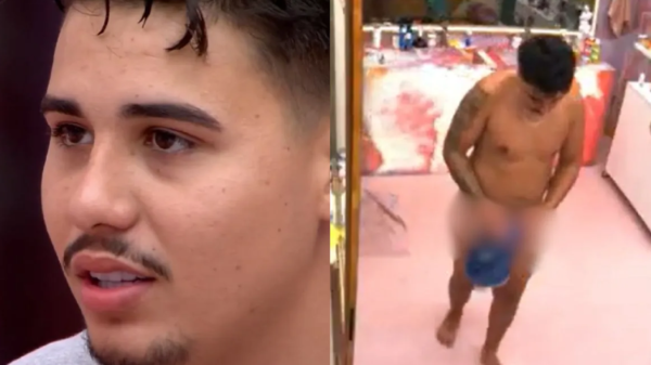 BBB 26: Pedro esquece câmeras e aparece nu na casa após festa; veja