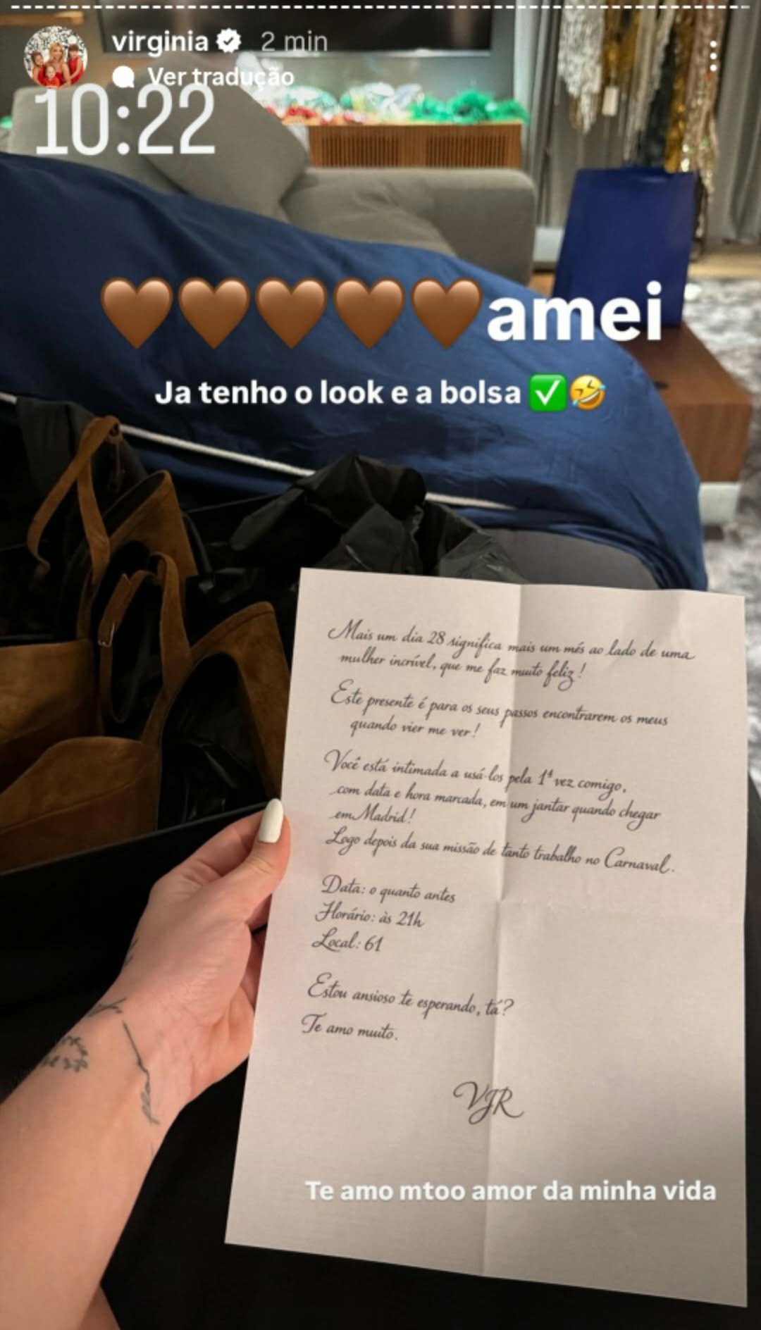 Virginia Fonseca recebe presentes luxuosos de Vini Jr. em aniversário de três meses do casal