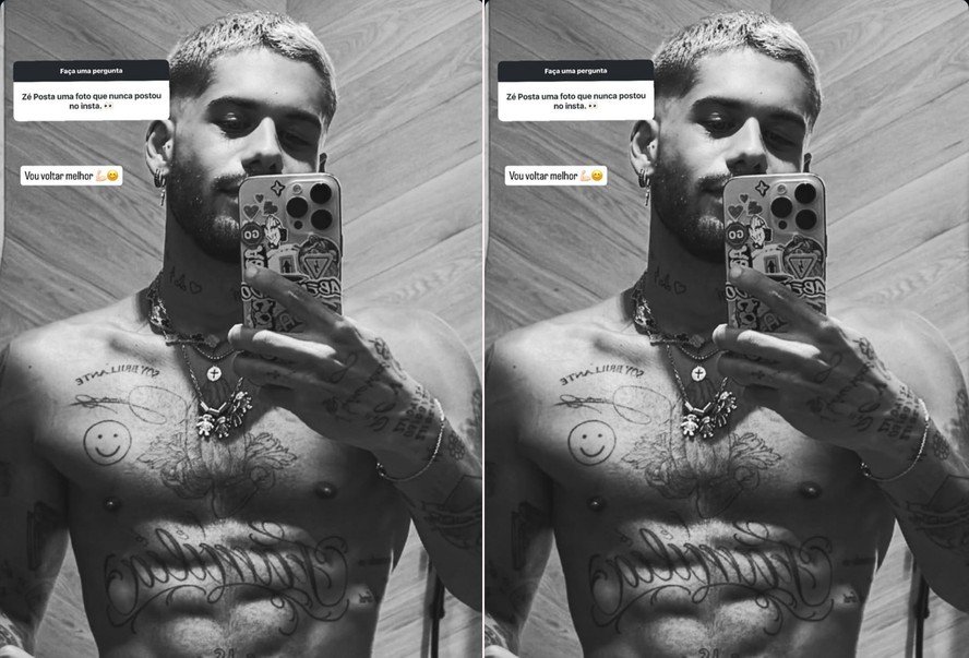Pelado? Zé Felipe posta foto ousada nos Stories e movimenta as redes sociais