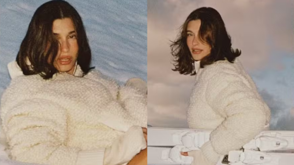 Hailey Bieber bumbum de fora