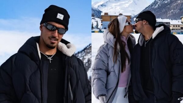 Gabriel Medina vive primeira experiência na neve ao lado de Isabella Arantes