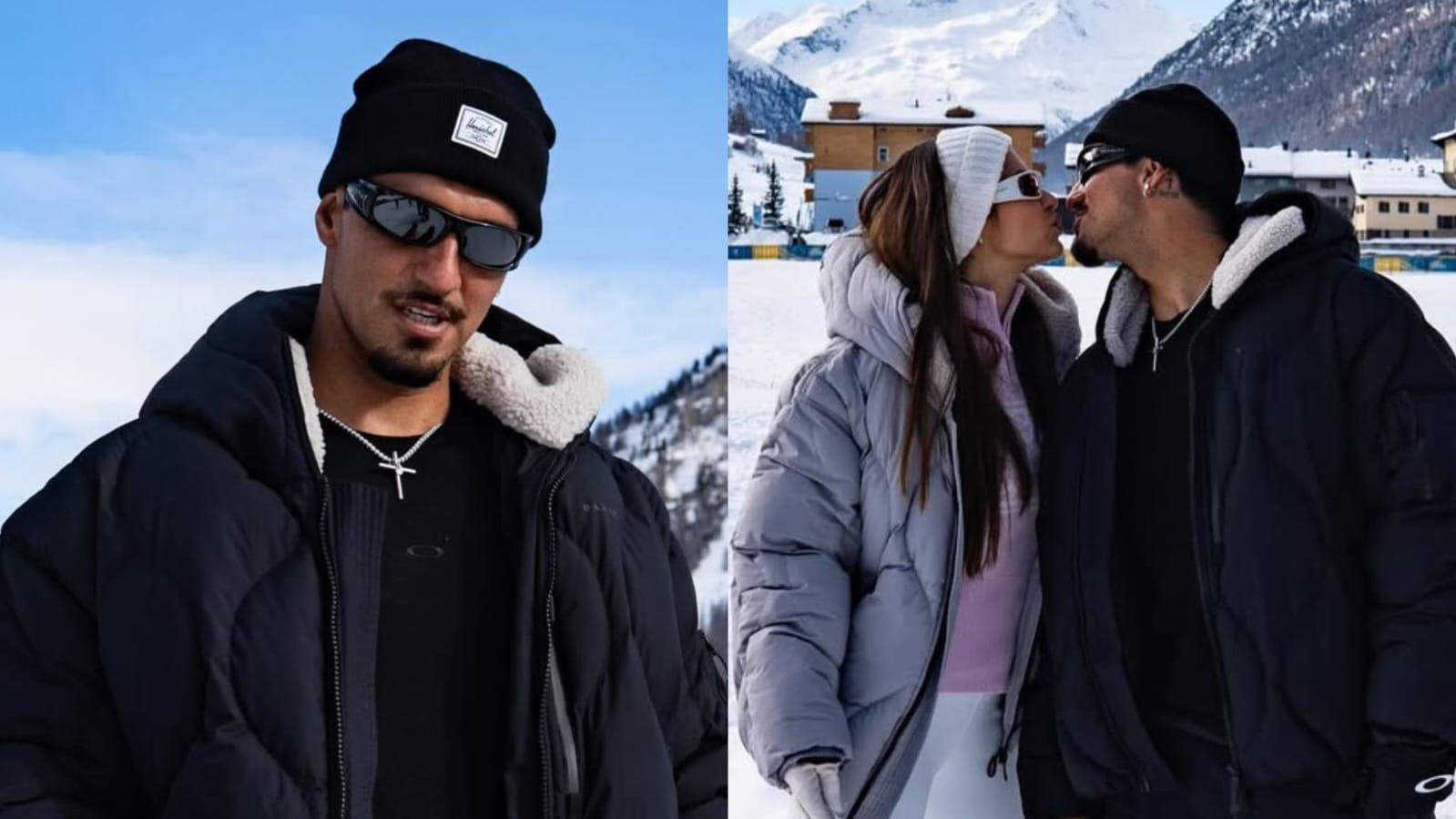 Gabriel Medina vive primeira experiência na neve ao lado de Isabella Arantes