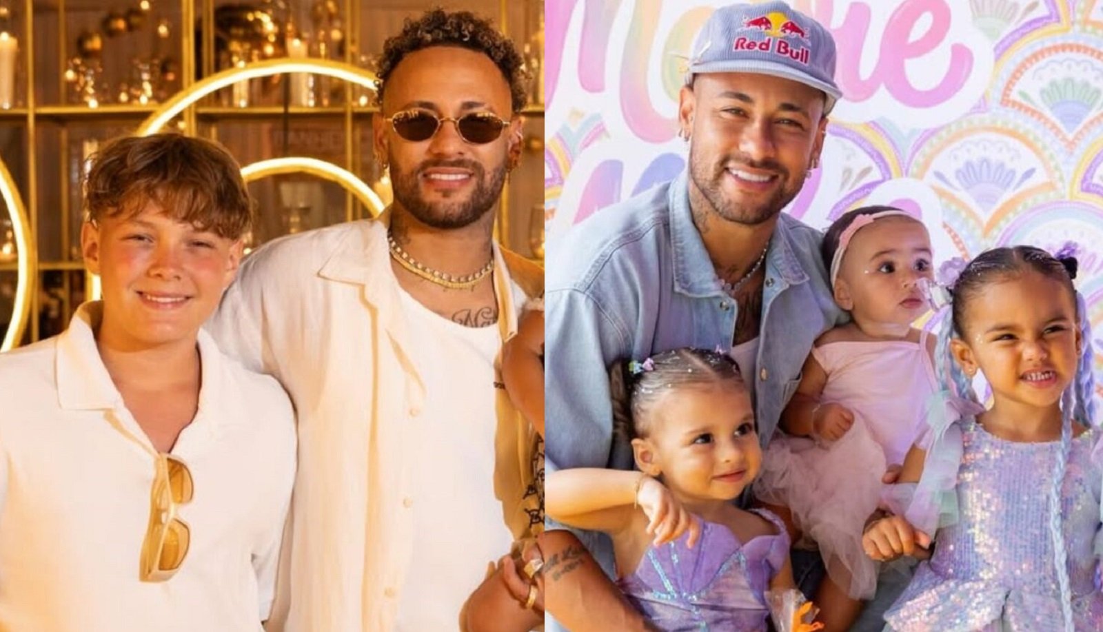Neymar Jr é pai de Davi, Mavie, Helena e Mel - Foto: Reprodução / Instagram @neymarjr