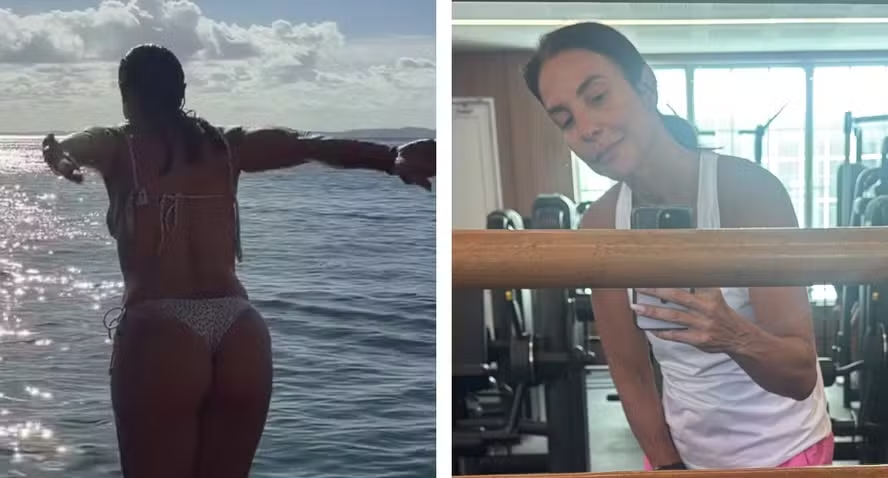 Ivete Sangalo exibe corpo torneado em banho de mar; veja vídeo