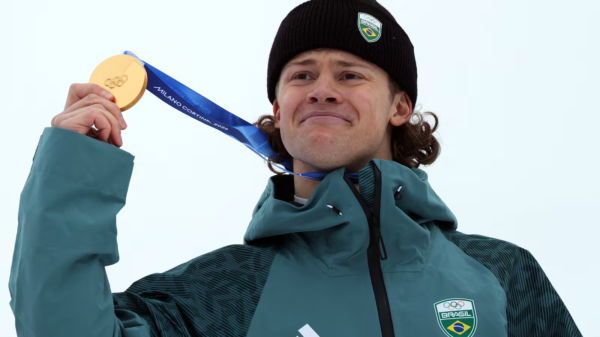 Lucas Braathen conquistou o primeiro ouro do Brasil nos Jogos de Inverno REUTERS/Gintare Karpaviciute - 14.02.2026