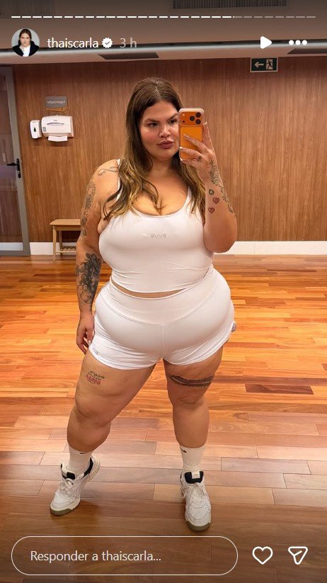 Thais Carla mostra antes e depois após perder 85 kg e celebra nova fase