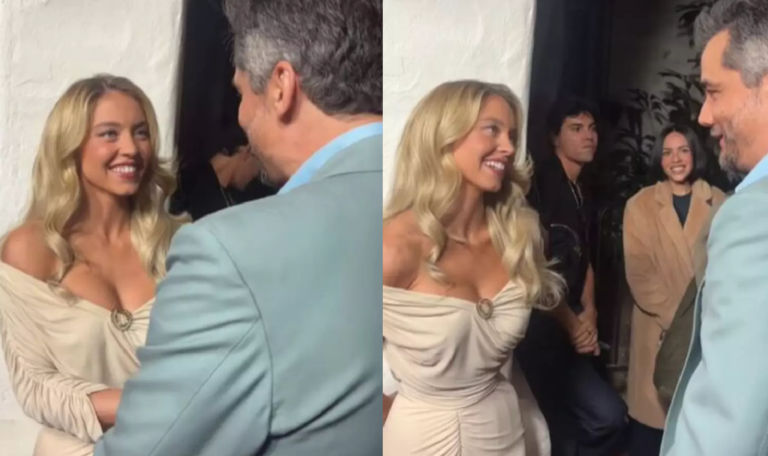 Wagner Moura e Sydney Sweeney se encontram no tapete vermelho do festival de Santa Bárbara, nos EUA Foto: Reprodução/ Instagram @officialsbiff