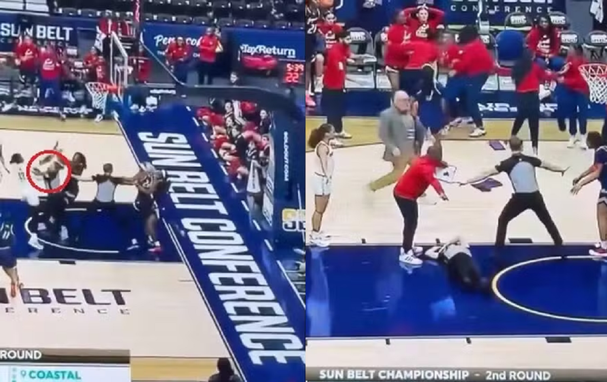 Vídeo: Árbitra é nocauteada durante briga entre jogadoras em jogo universitário de basquete nos EUA