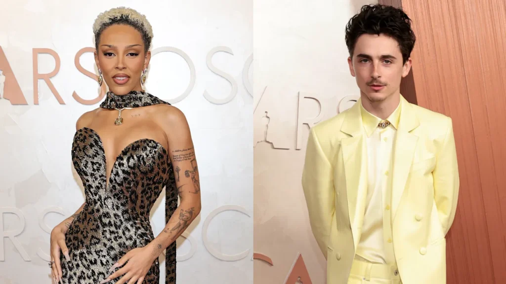 Doja Cat e Timothée Chalamet - Foto: Reprodução