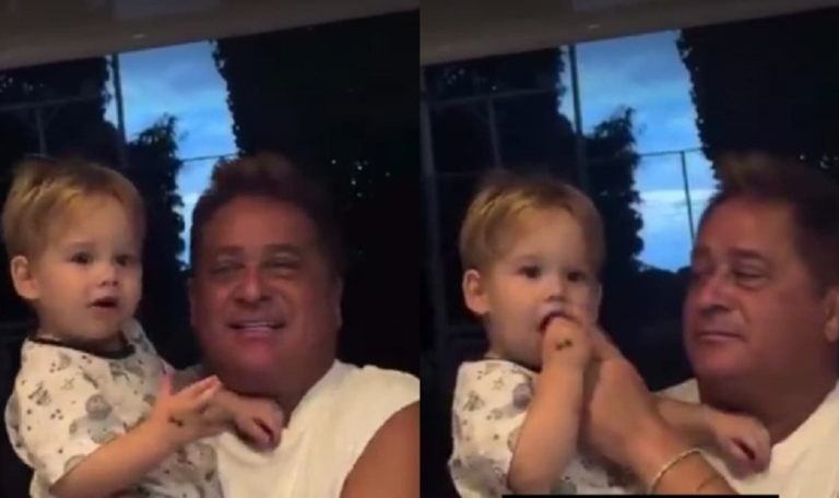 Leonardo causa polêmica após vídeo com o neto viralizar na web