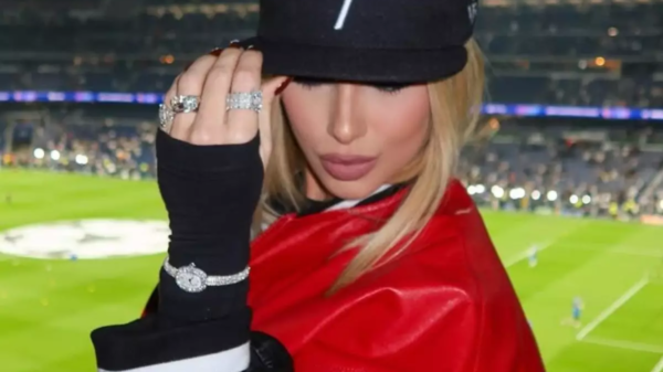 Virgínia usa relógio de quase R$ 450 mil para assistir jogo de Vinícius Júnior