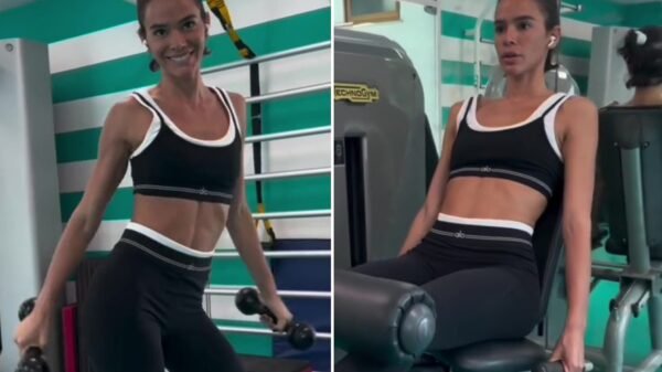 Bruna Marquezine exibe abdômen definido e anima treino com dancinha na academia