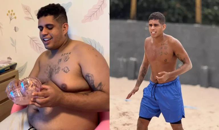 Gaab rebate críticas após mostrar perda de 40 kg: “Não foi só com remédio” 50 gaab perde 40kg