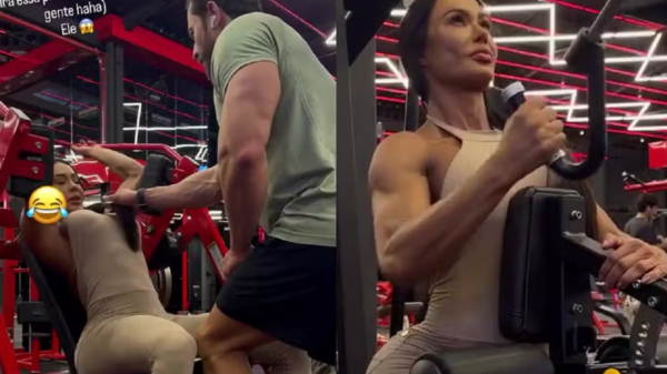 gracyanne namorado treinam juntos