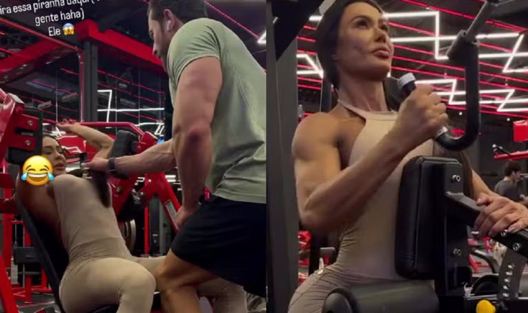 gracyanne namorado treinam juntos