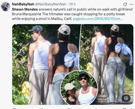 Bruna Marquezine reage após Shawn Mendes urinar na rua 46 image