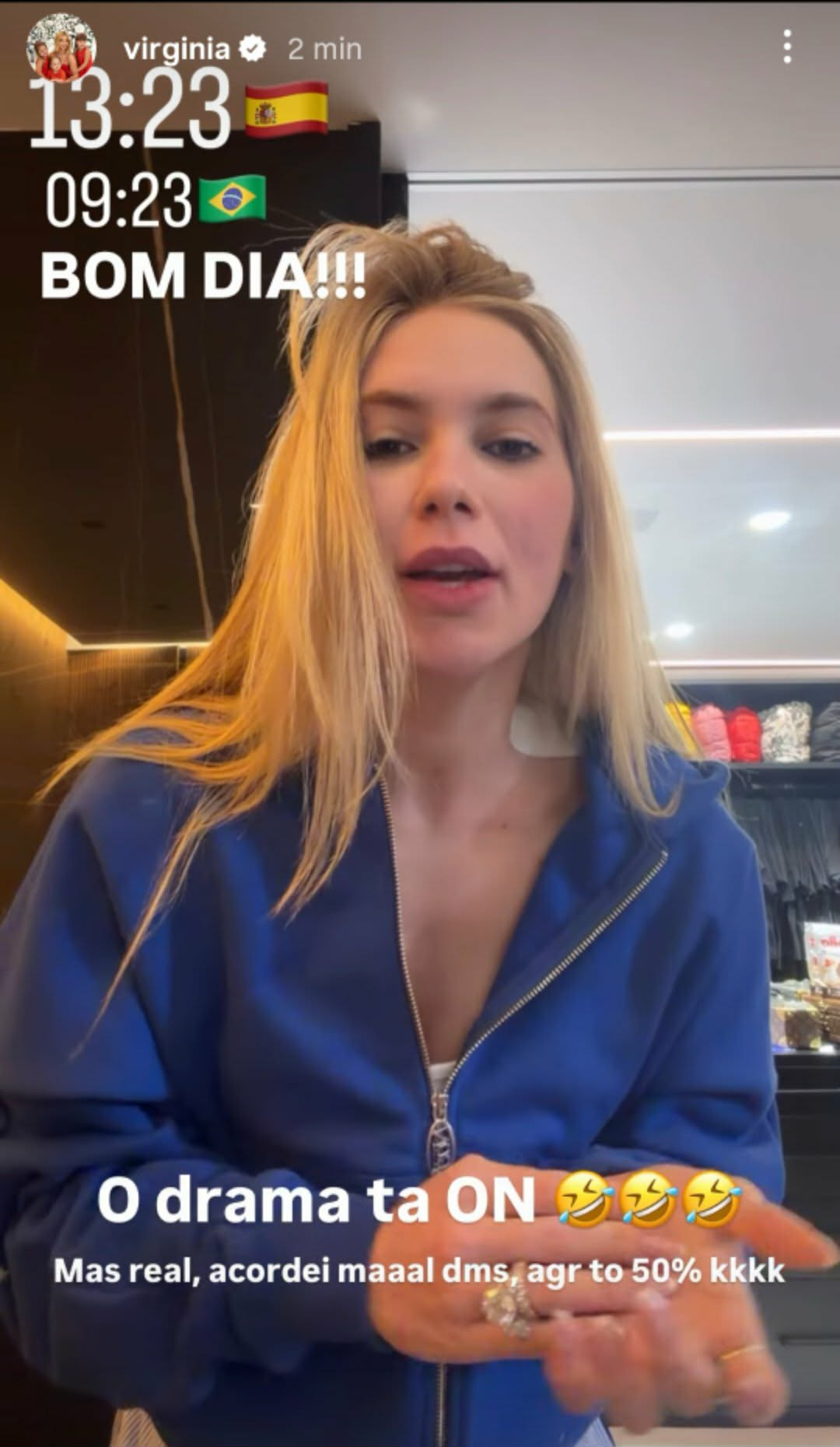 Virginia Fonseca passa mal em visita a Vini Jr. em Madri e relata estar “inflamada”