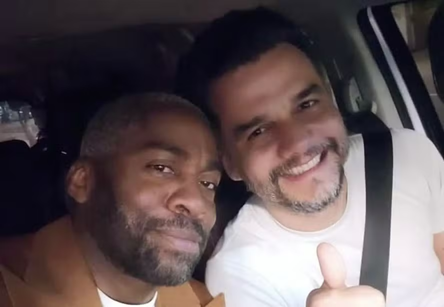 Antes e depois de Lázaro Ramos e Wagner Moura chama atenção nas redes — Foto: Reprodução/Instagram