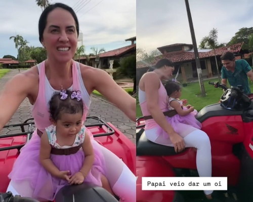 Graciele Lacerda mostra momento especial durante passeio com a filha na fazenda