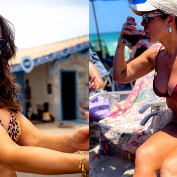 Paolla Oliveira compartilha álbum de fotos e exibe corpão na praia; veja