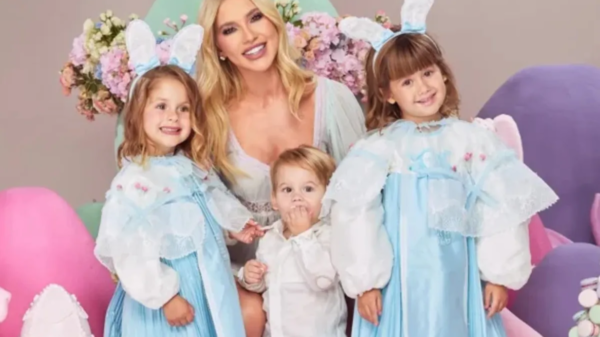 virginia com os filhos