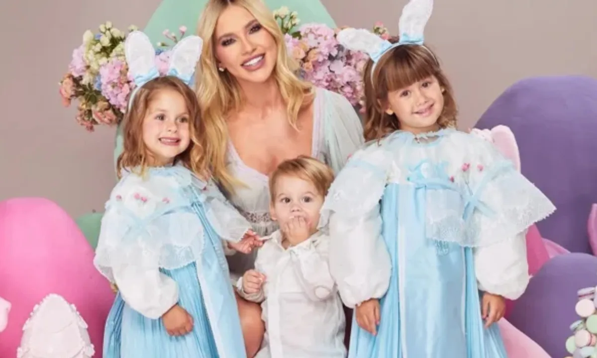 virginia com os filhos