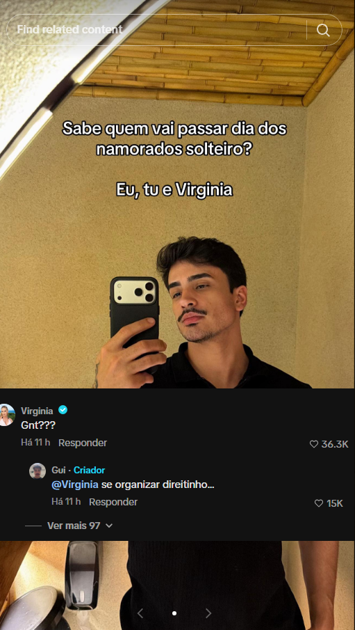 Saiba quem é o jovem que chamou a atenção de Virginia 47 image