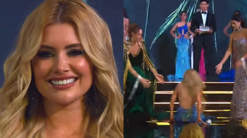 miss brasil leva tombo