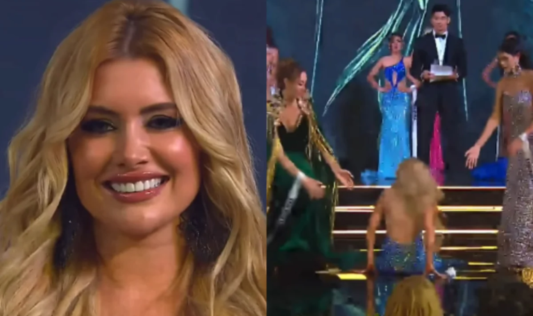 miss brasil leva tombo
