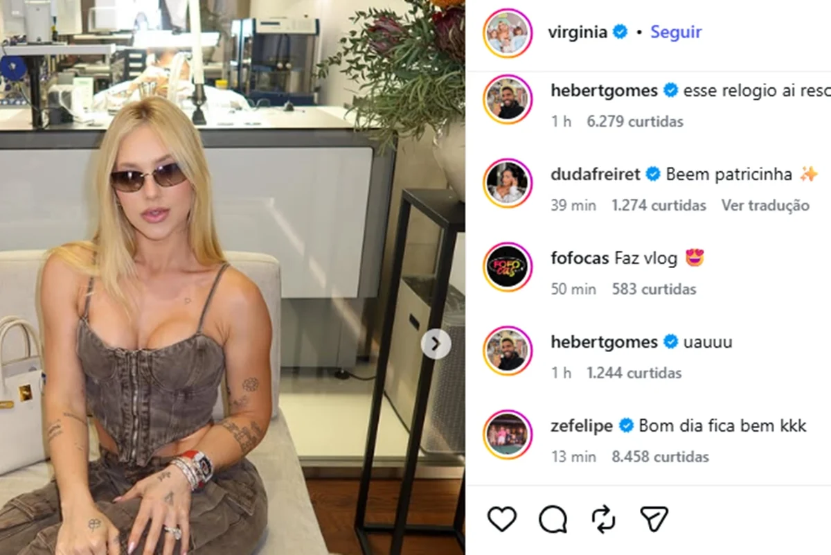 Zé Felipe comenta post de Virginia e faz referência a Vini Jr. 47 virginia ze