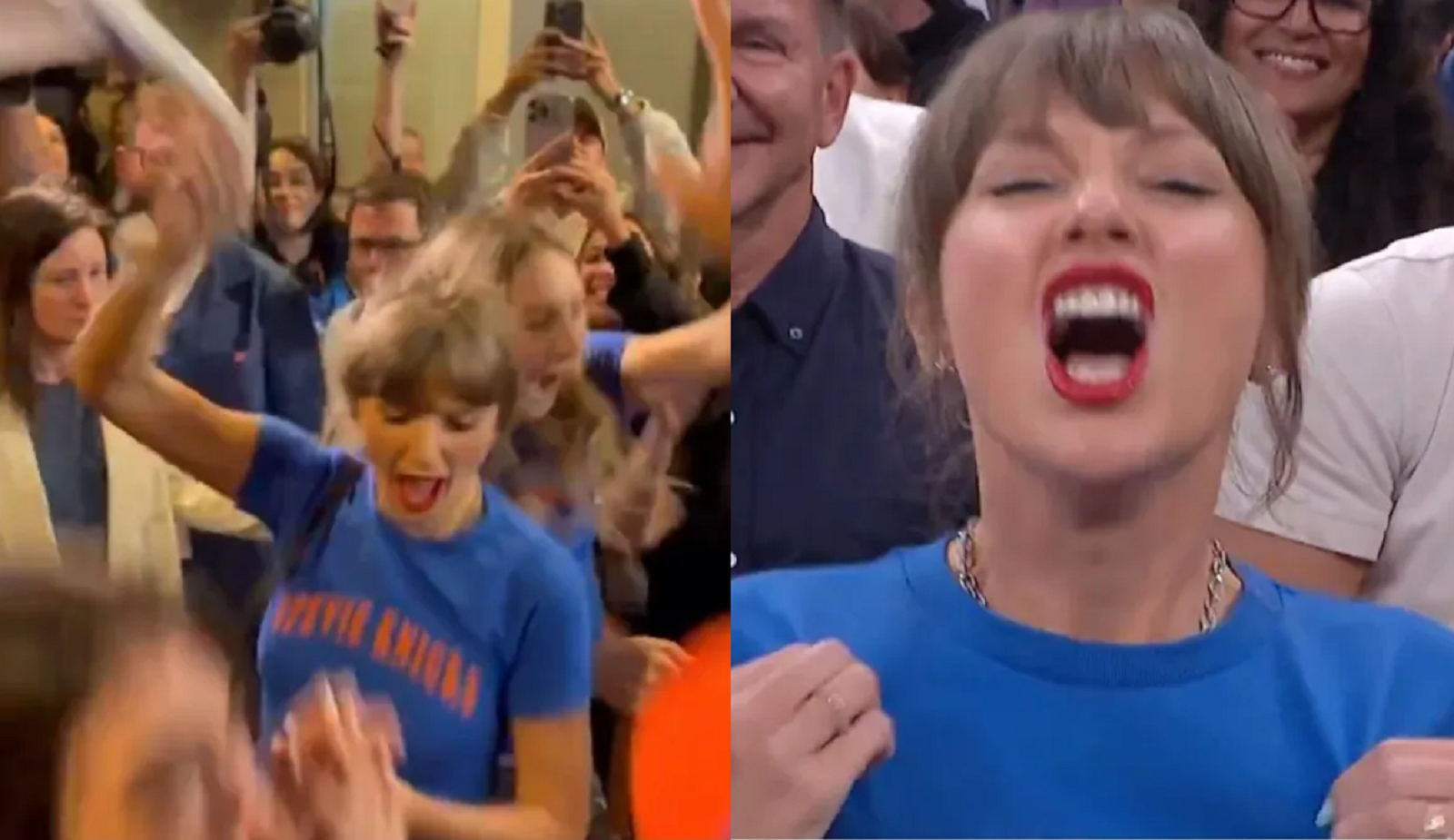 Taylor Swift viraliza ao comemorar vitória do Knicks sobre os Spurs na NBA
