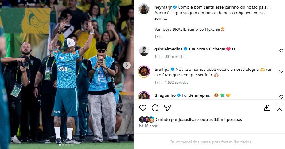 Amizade acabou? Gabriel Medina surpreende e deixa comentário em foto Neymar 47 comentario de gabriel medina para neymar