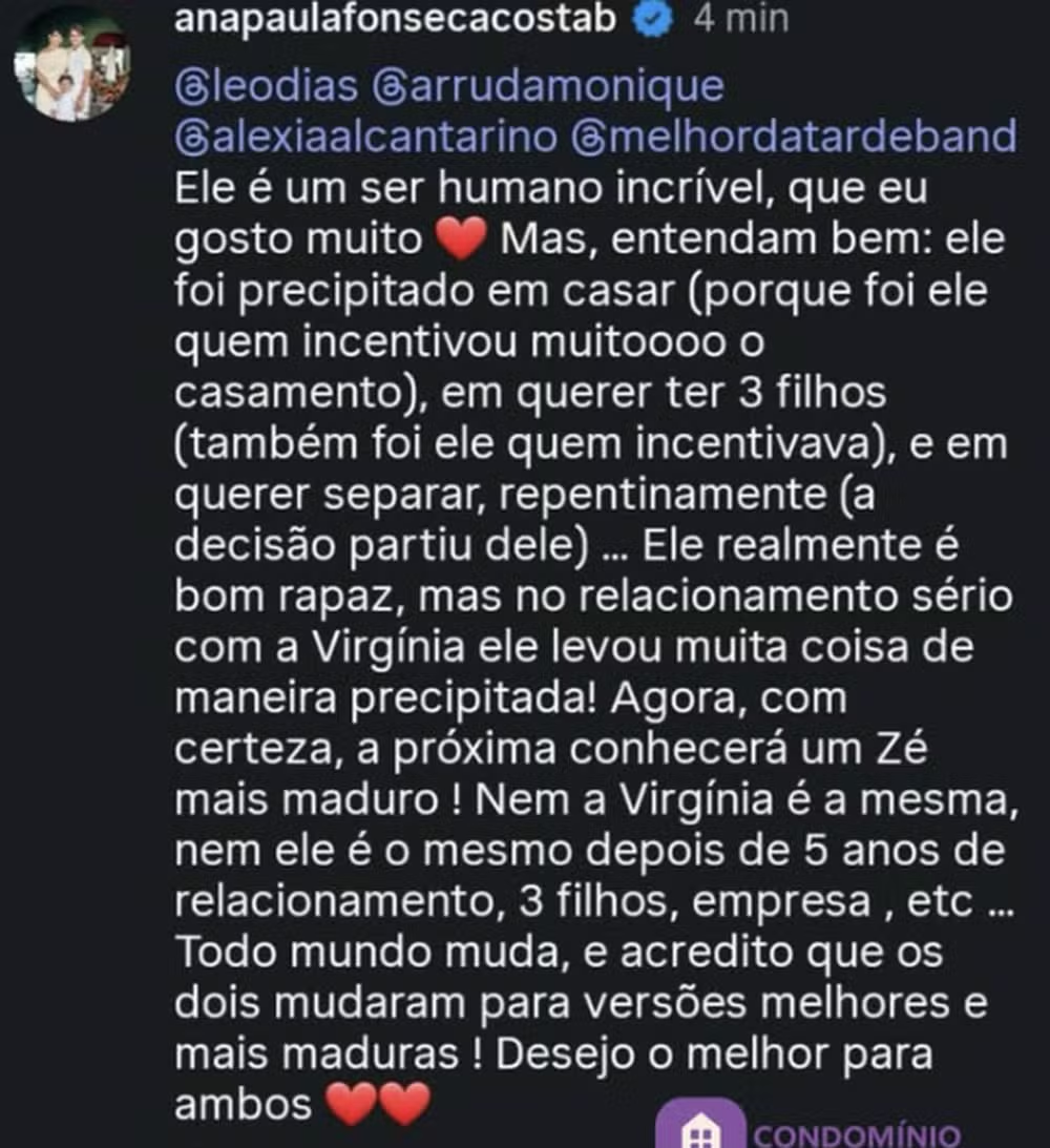 Quem terminou? Prima revela bastidores do fim do casamento de Virginia e Zé Felipe 48 image