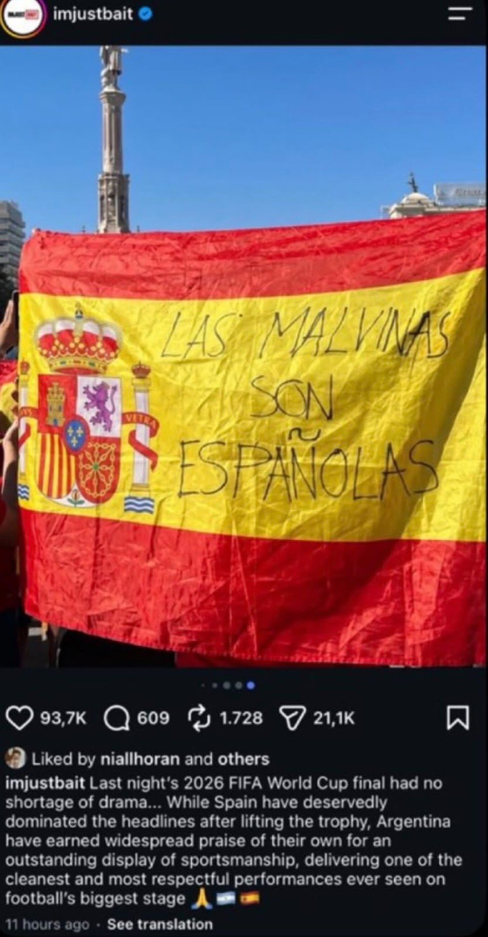 Niall Horan pede desculpas após curtida em publicação enfurecer fãs argentinos 47 curtida de niall horan no post sobre as ilhas malvinas