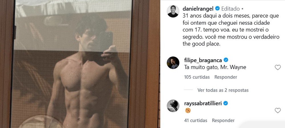 Daniel Rangel posta foto descamisado e emociona seguidores: "Biscoito" 47 daniel rangel3