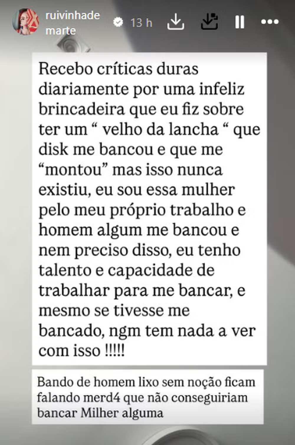 Ruivinha de Marte diz que é atacada nas redes por piada sobre 'velho da lancha' 47 image