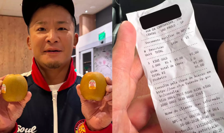 Lutador japonês relata ter pago R$ 95 por dois kiwis em mercadão de SP 47 Lutador japonês golpe da fruta