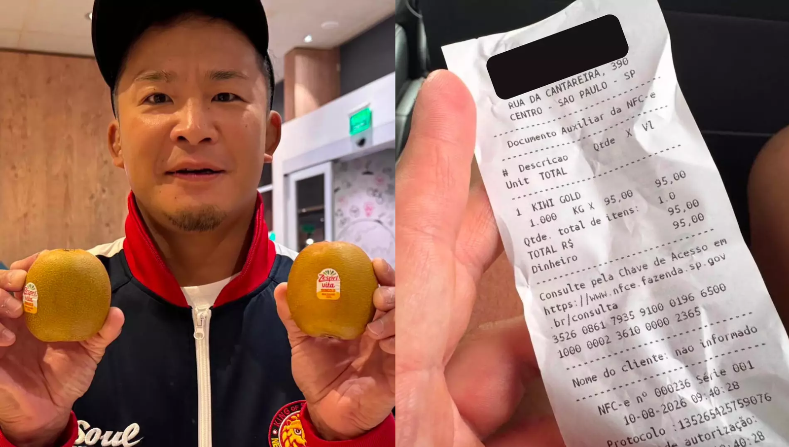 Lutador japonês golpe da fruta
