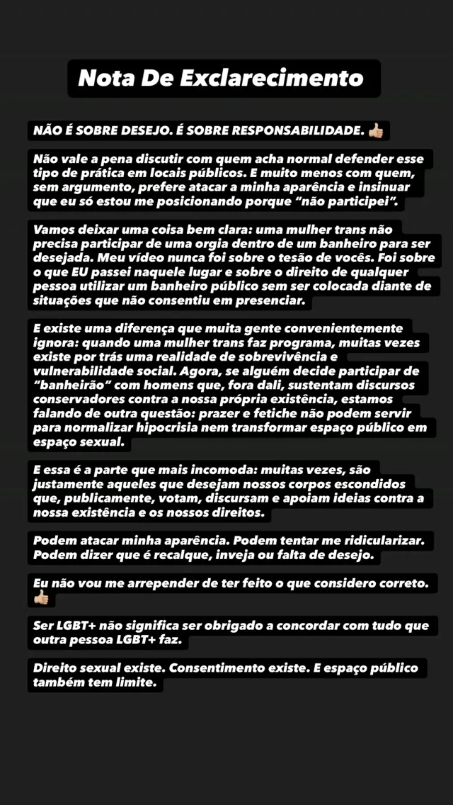 MC Trans denuncia prática de “banheirão” em shopping de SP 48 image