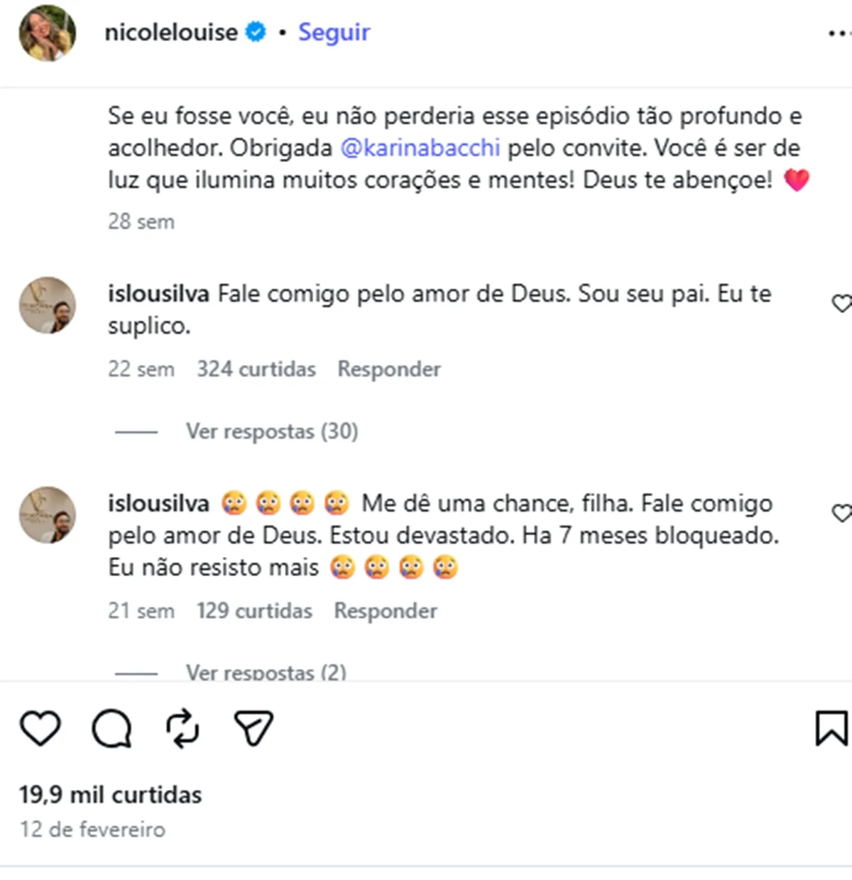 Influenciadora teria se afastado do pai gay após entrar para igreja 47 image