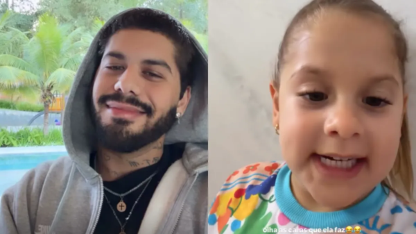 Maria Flor imita bordão de Virginia Fonseca e diverte Zé Felipe nas redes sociais 1 image