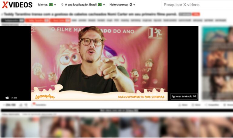 Fábio Porchat divulga filme no XVídeos