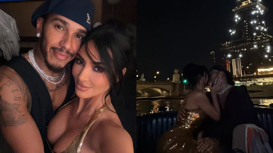 Kim Kardashian troca beijão com Lewis Hamilton e compartilha momentos íntimos durante viagem romântica a Paris; veja fotos