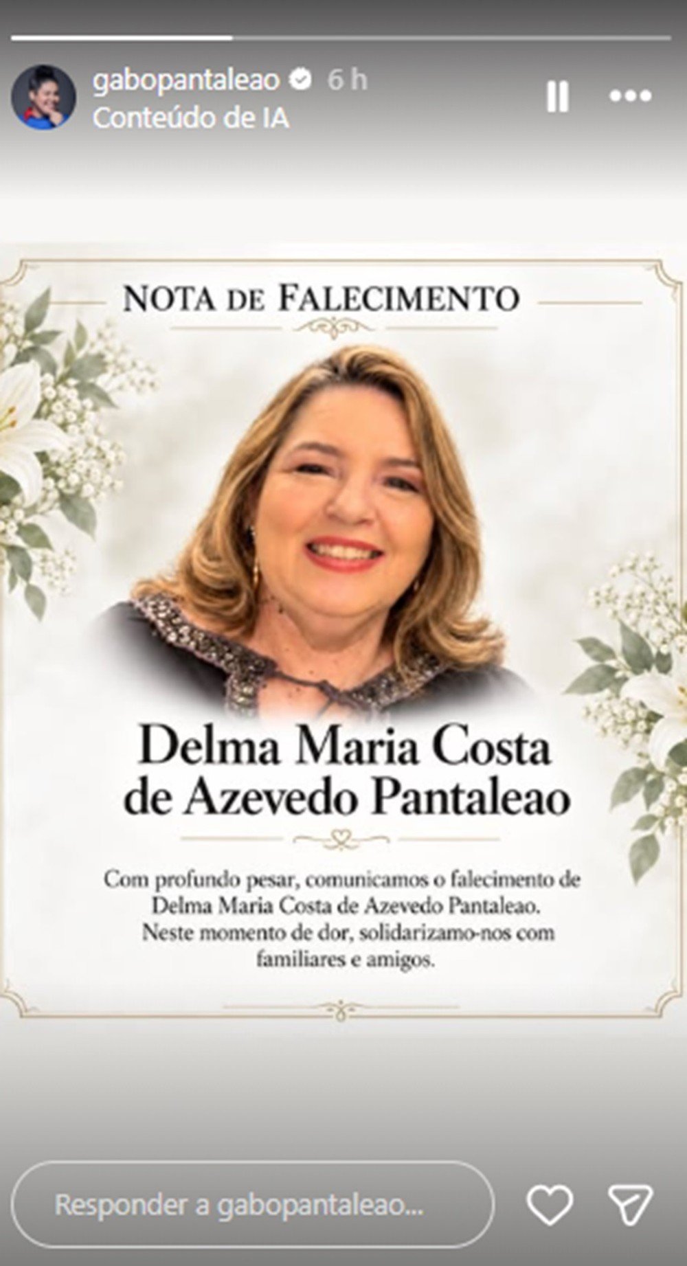 Influenciadora Gabô Pantaleão anuncia morte da mãe após internação e cirurgia delicada