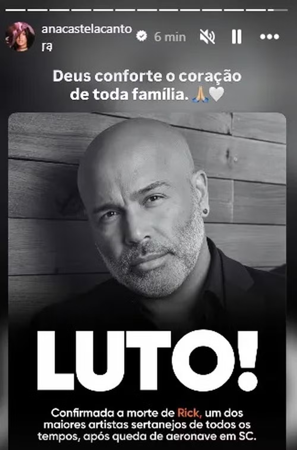 Artistas sertanejos lamentam morte de Rick, da dupla com Renner