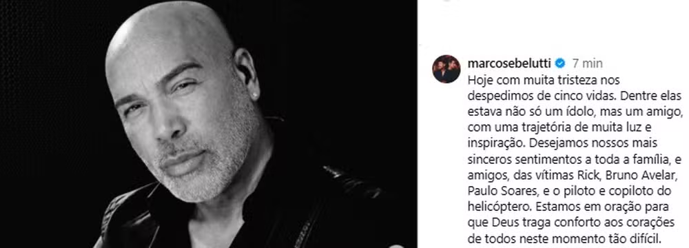 Artistas sertanejos lamentam morte de Rick, da dupla com Renner