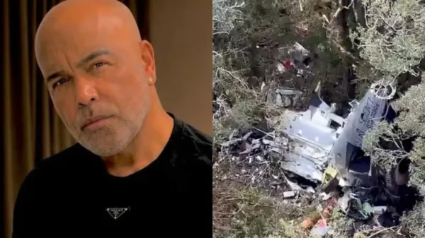Novas imagens mostram helicóptero de Rick partiu ao meio ao cair