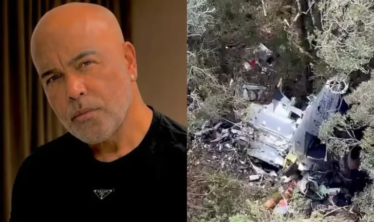 Novas imagens mostram helicóptero de Rick partiu ao meio ao cair